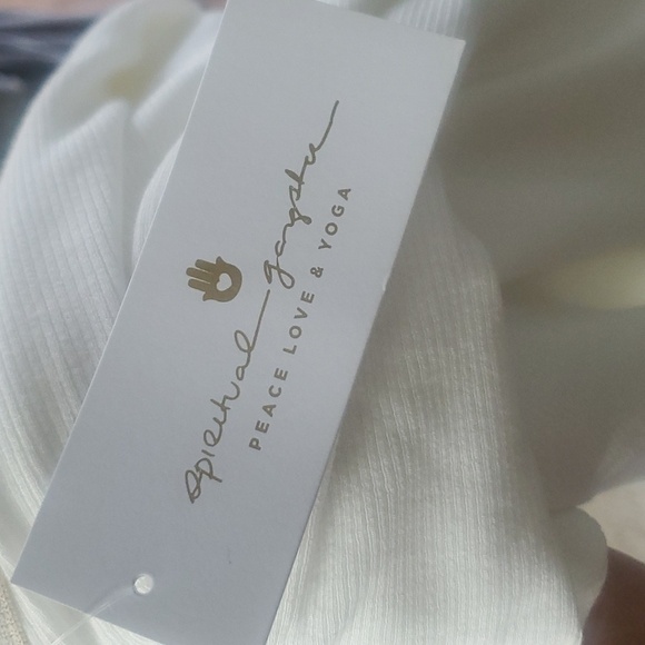 NWT SPIRITUAL GANGSTER WHITE RIBBED LOVE IS THE ANSWER BODYCON LONG SLEEVES XL&S - Picture 14 of 15